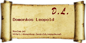 Domonkos Leopold névjegykártya